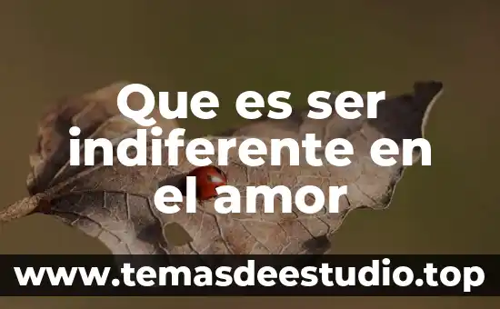 Que es un ser humano en relacion con sus semejantes 5 Que es ser indiferente en el amor