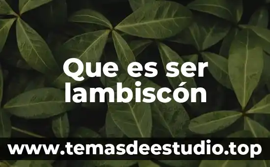 Que es ser lambiscón
