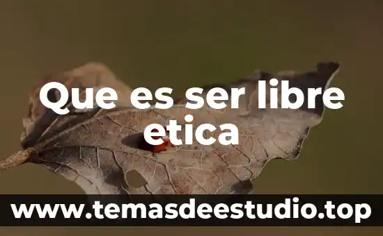Que es ser kakaroto 4 Que es ser libre etica