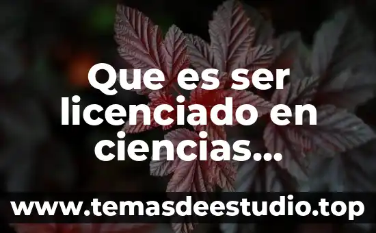 Que es ser licenciado en ciencias politicas