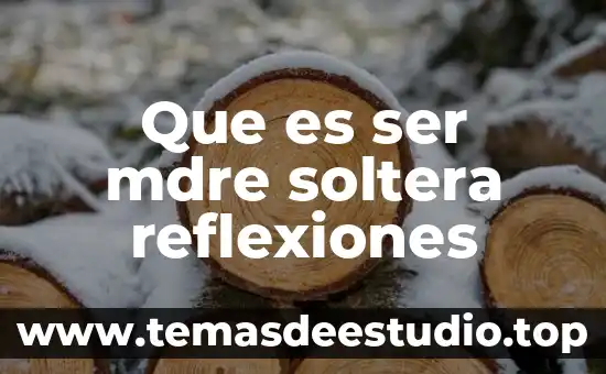 Que es ser mdre soltera reflexiones