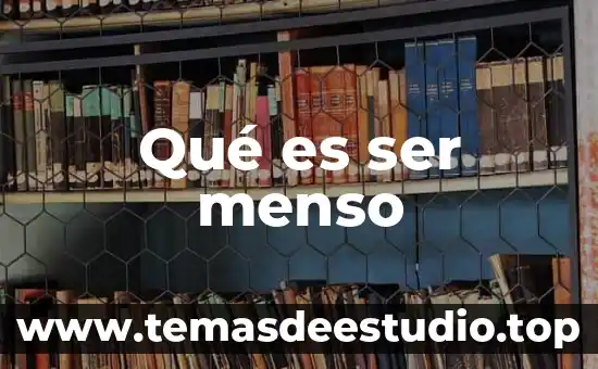 Qué es ser menso