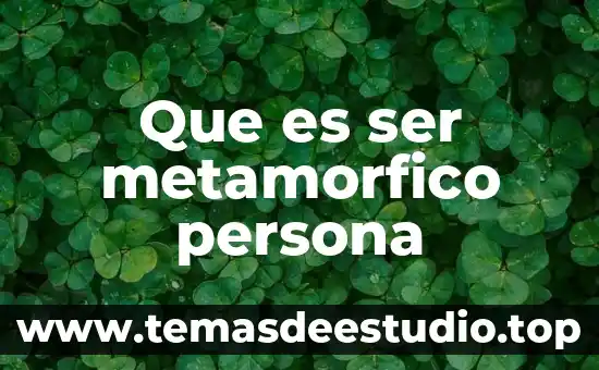 Que es una persona de color judia 4 Que es ser metamorfico persona