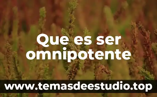 Que es ser omnipotente