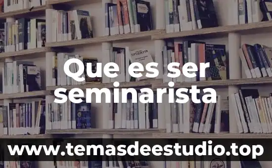 Que es ser un ni 6 Que es ser seminarista