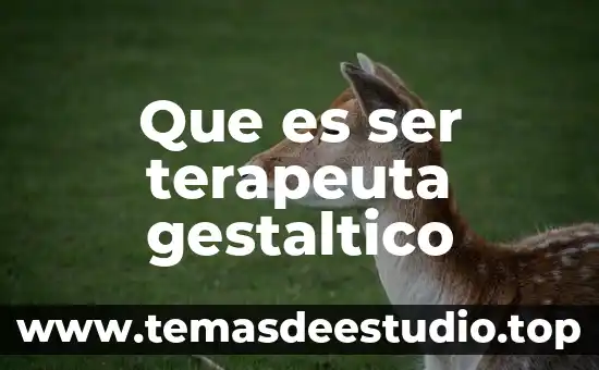 Que es ser propenso 8 Que es ser terapeuta gestaltico