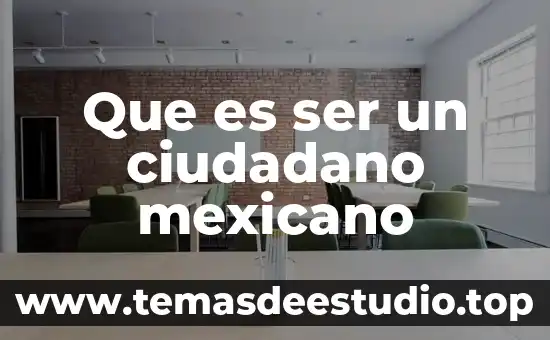 Que es ser un ciudadano mexicano