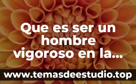 Que es ser inexpugnable 3 Que es ser un hombre vigoroso en la biblia