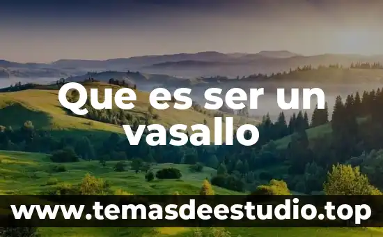 Que es ser densa significado 3 Que es ser un vasallo