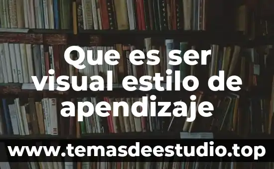 Estilo de administración 7 Que es ser visual estilo de apendizaje