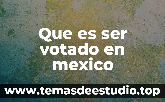 Estudio del sitio arquitectura que es 4 Que es ser votado en mexico