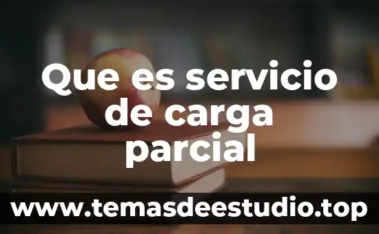 Que es conocimiento parcial 3 Que es servicio de carga parcial