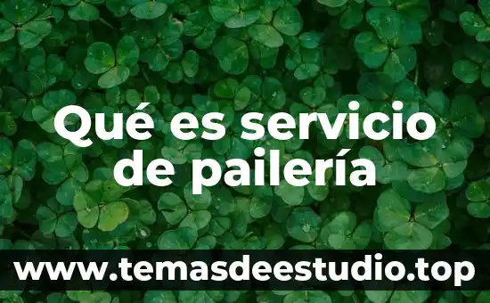 Que es un servicio publico municipal 5 Qué es servicio de pailería