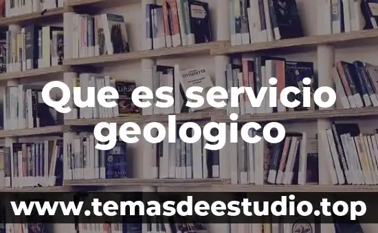 Que es servicio geologico