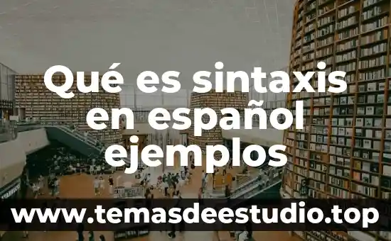Qué es sintaxis en español ejemplos