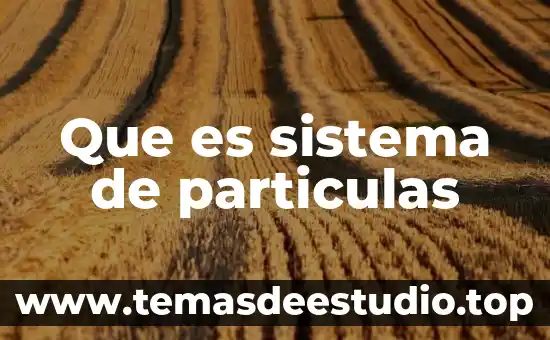Que es empujar el sistema 6 Que es sistema de particulas