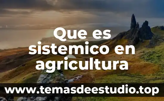 Que es la materia el pensamiento sistemico 3 Que es sistemico en agricultura