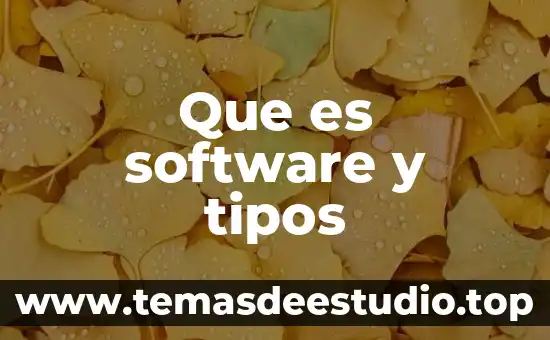 Que es software y tipos