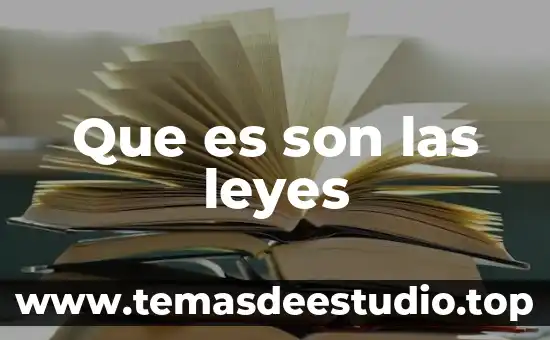 Que es son las leyes