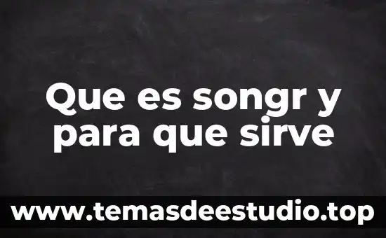Que es songr y para que sirve
