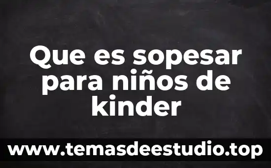 Que es mejor guarderia o kinder 6 Que es sopesar para niños de kinder
