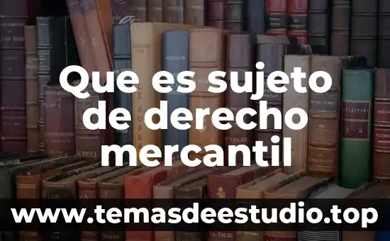 Que es el apellido en derecho 7 Que es sujeto de derecho mercantil