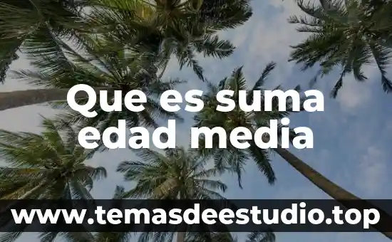 Que es la psicologia de la tercera edad 4 Que es suma edad media