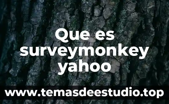 Que es la oferta de trabajo yahoo 6 Que es surveymonkey yahoo