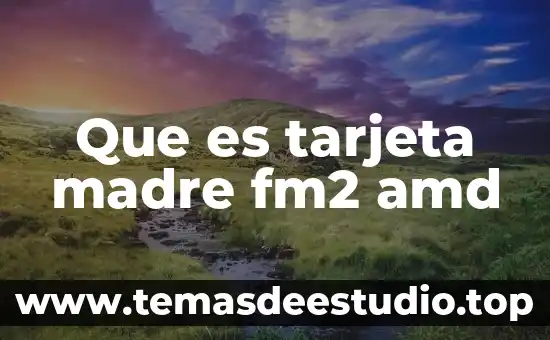 Que es tarjeta madre fm2 amd