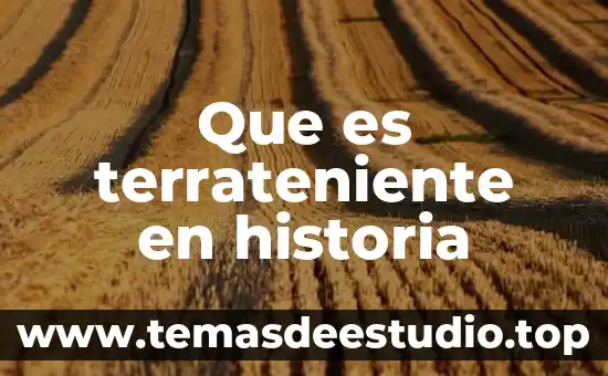 Que es terrateniente en historia