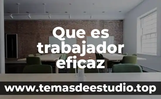 Que es trabajador eficaz