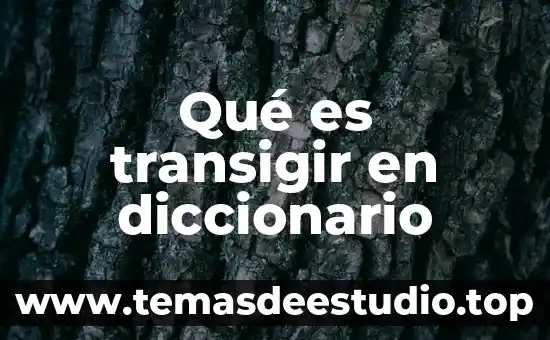 Qué es una ley teoría diccionario 4 Qué es transigir en diccionario