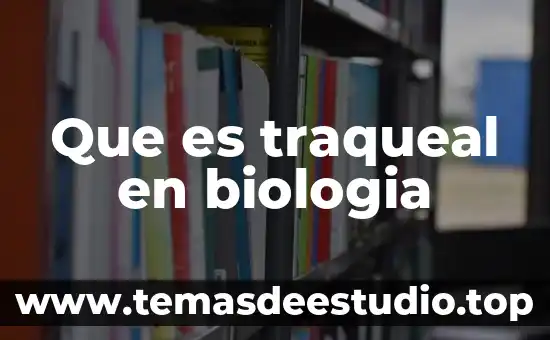 Que es la biologia libros 3 Que es traqueal en biologia