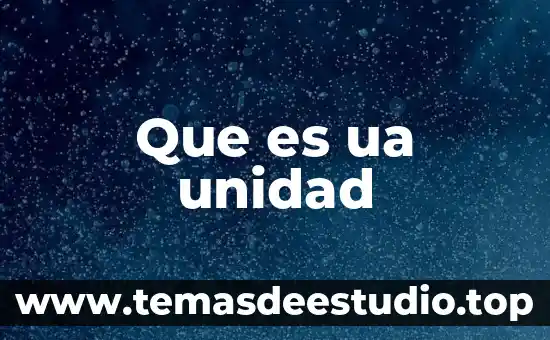 Que es significa p.a en unidad 6 Que es ua unidad