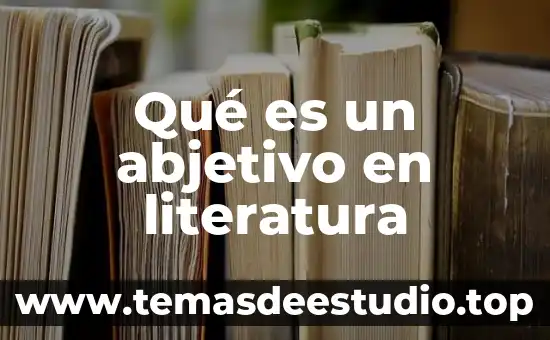 Qué es un abjetivo en literatura
