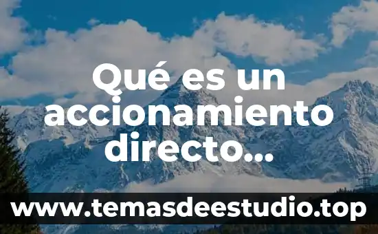 Qué es un elemento actuador hidráulico y neumático 3 Qué es un accionamiento directo neumático