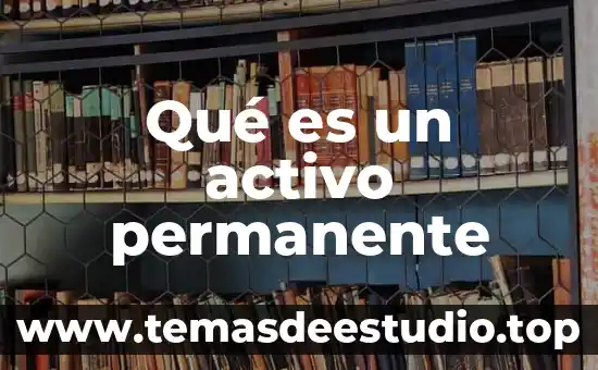 Que es un activo ocioso 3 Qué es un activo permanente