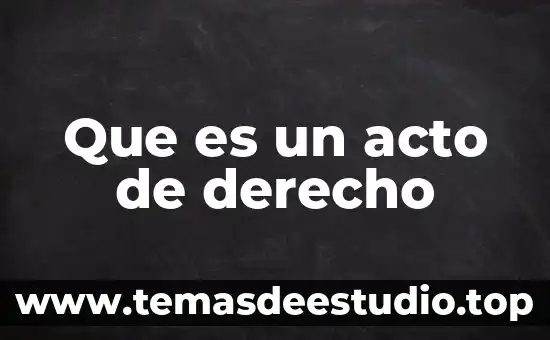 Que es el apellido en derecho 8 Que es un acto de derecho