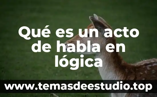 Qué es un circuito de habla con autor 4 Qué es un acto de habla en lógica