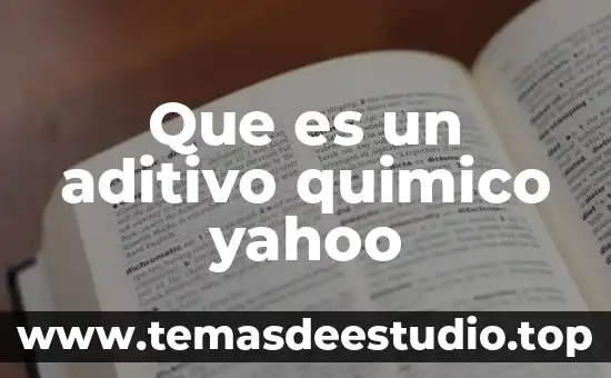 Qué es la sociedad com en informática 4 Que es un aditivo quimico yahoo