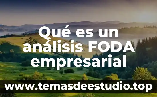 Qué es la cultura empresarial fyle type 3 Qué es un análisis FODA empresarial