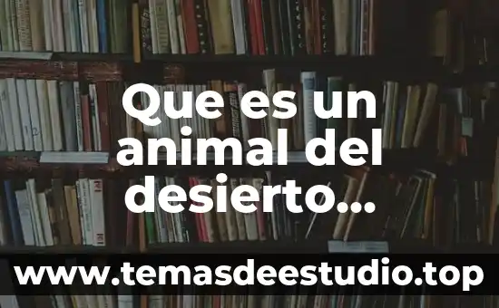 Que es la informacion sensorial 6 Que es un animal del desierto informacion