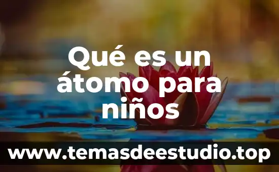 Que es educacion concepto para niños 8 Qué es un átomo para niños