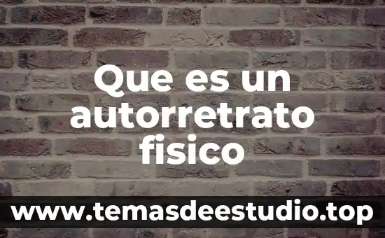 Que es un tratamiento facial concepto 5 Que es un autorretrato fisico