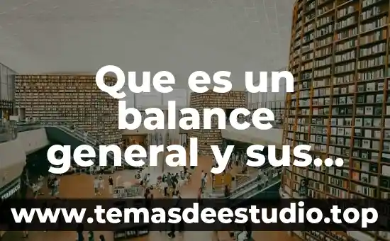 Que es un balance general y sus caracteristicas