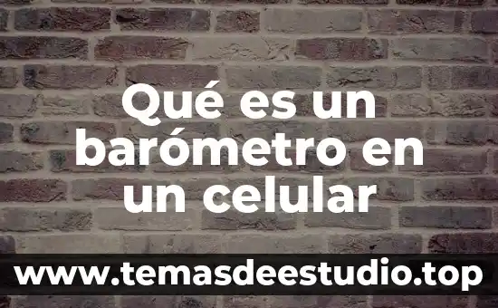 Organización mundial de la salud que es el cáncer 3 Qué es un barómetro en un celular