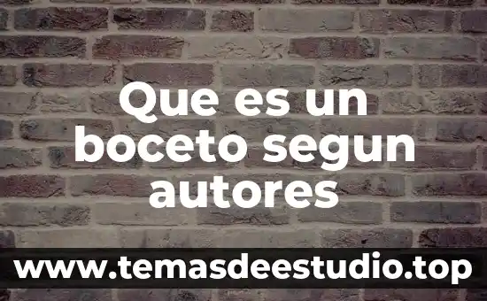 Que es movimiento historico 7 Que es un boceto segun autores