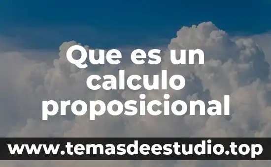 Que es el sentido de la lógica proposicional 5 Que es un calculo proposicional