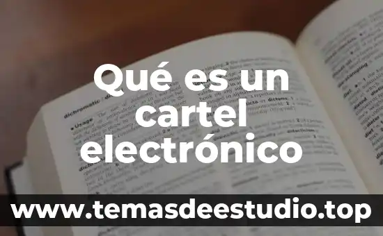 Qué es un cartel electrónico