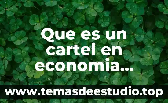 Que es un cartel en economia ejemplos